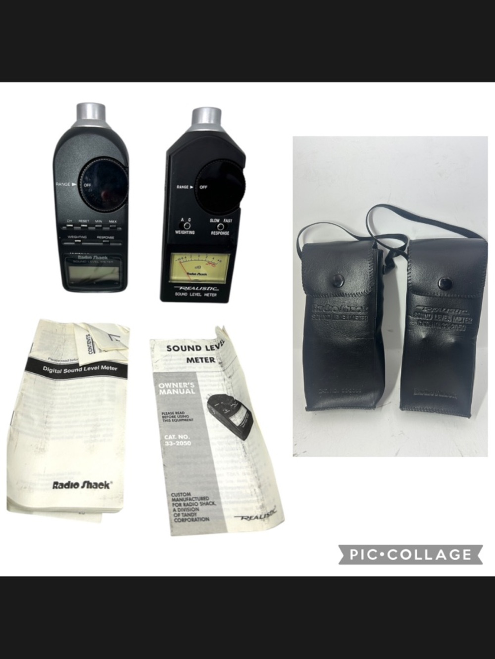 Radio Shack Sound Level Meters Digital Analog Realistic 33 2050 33 2055